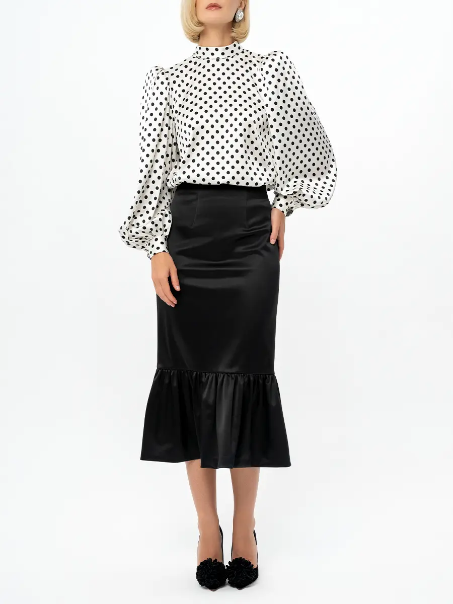 Юбка шелковая