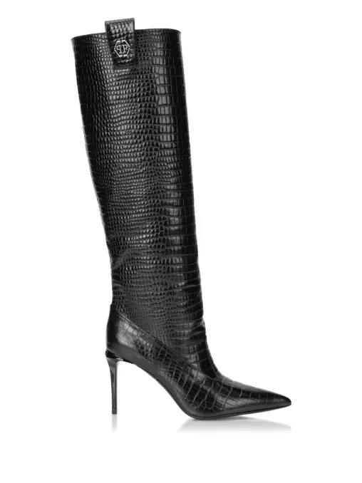 Ботфорты кожаные PHILIPP PLEIN