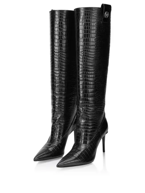 Ботфорты кожаные PHILIPP PLEIN