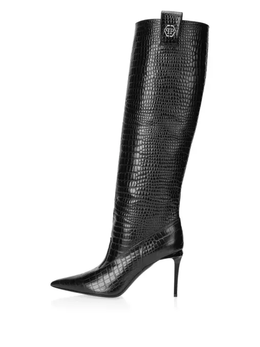 Ботфорты кожаные PHILIPP PLEIN