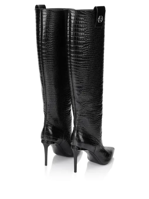 Ботфорты кожаные PHILIPP PLEIN