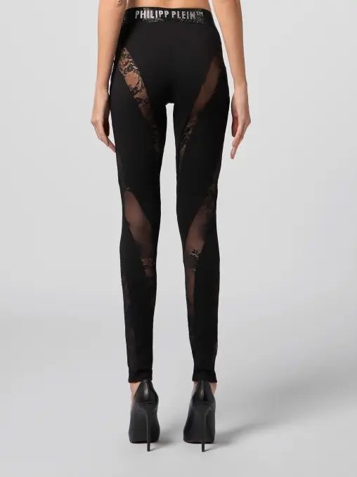 Леггинсы с кружевом PHILIPP PLEIN