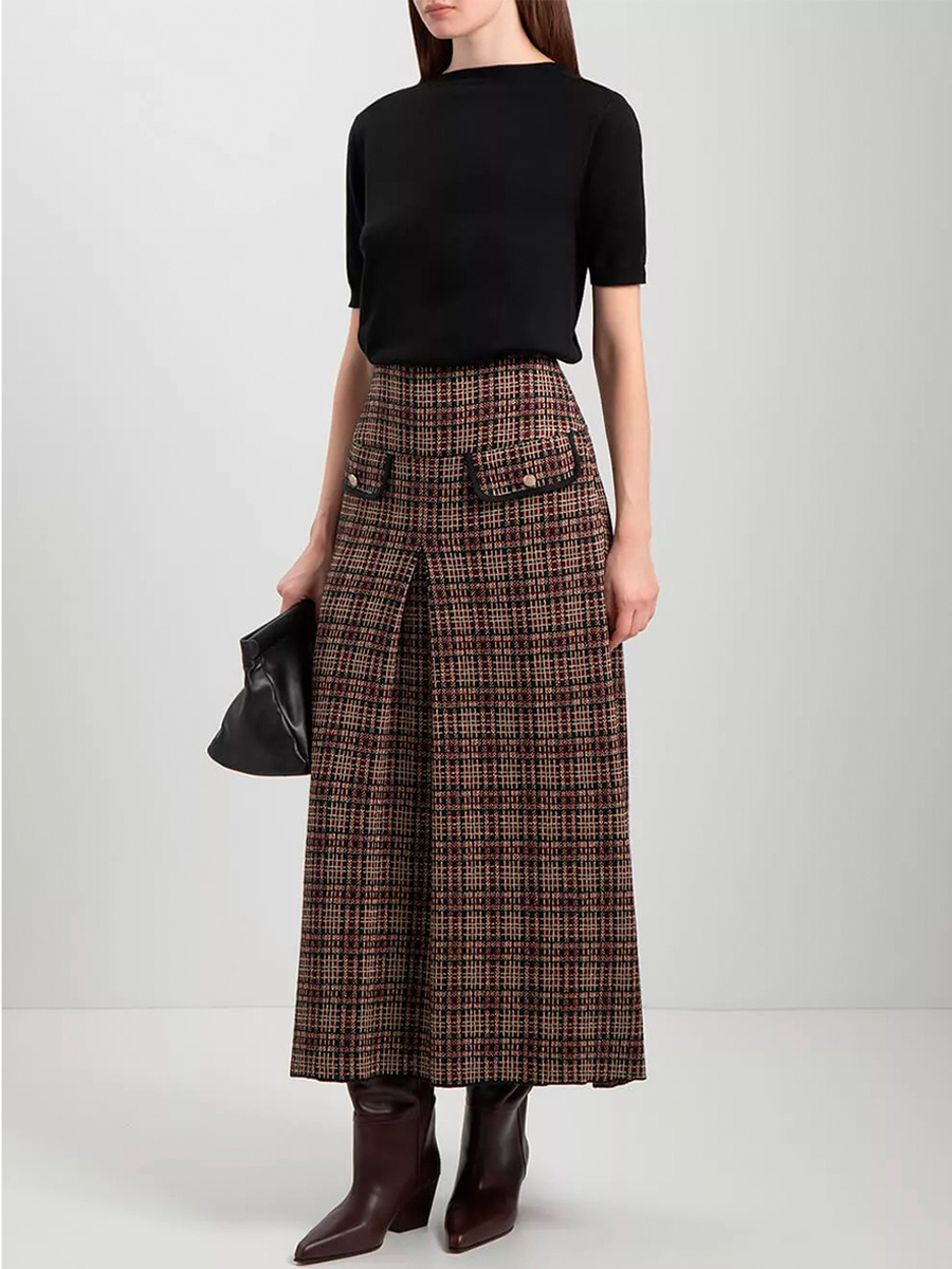 Юбка из шелка и кашемира