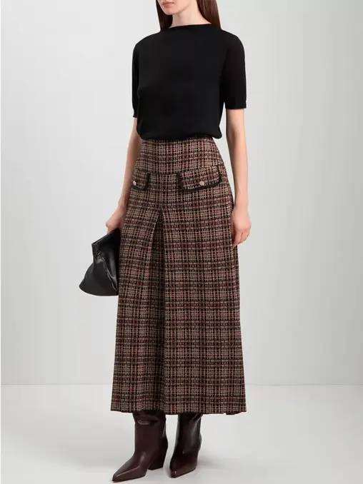 Юбка из шелка и кашемира FREE AGE