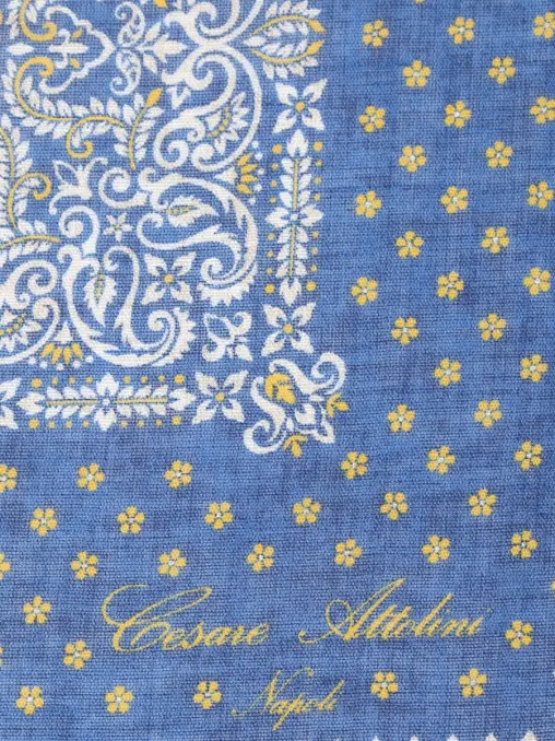 Платок из хлопка и льна CESARE ATTOLINI