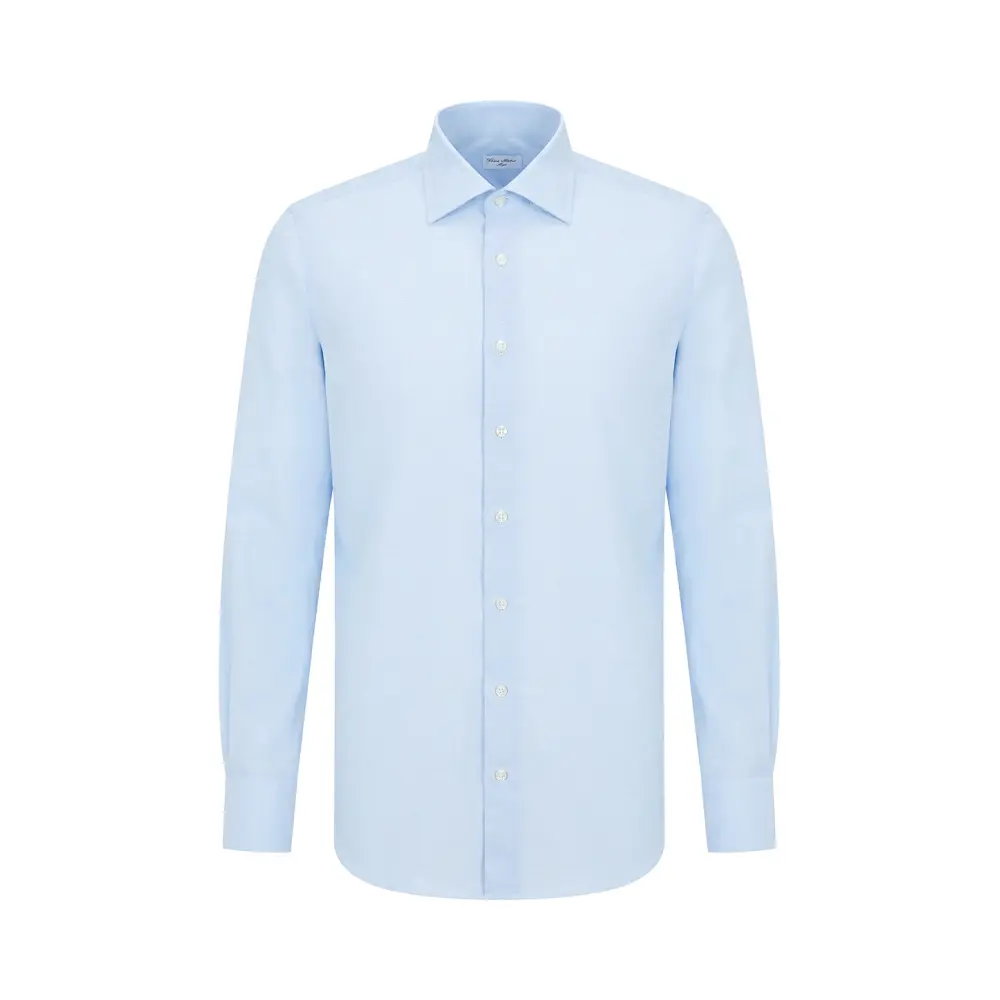 Рубашка Regular Fit из хлопка и льна