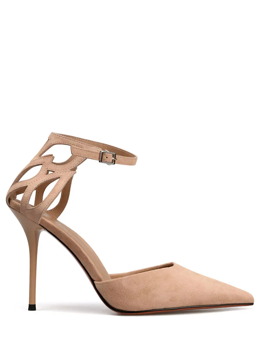 Босоножки замшевые