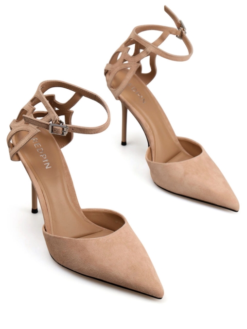 Босоножки замшевые RED PIN