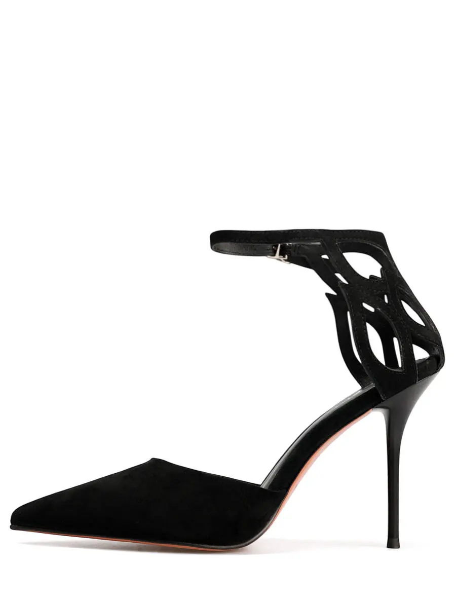 Босоножки замшевые