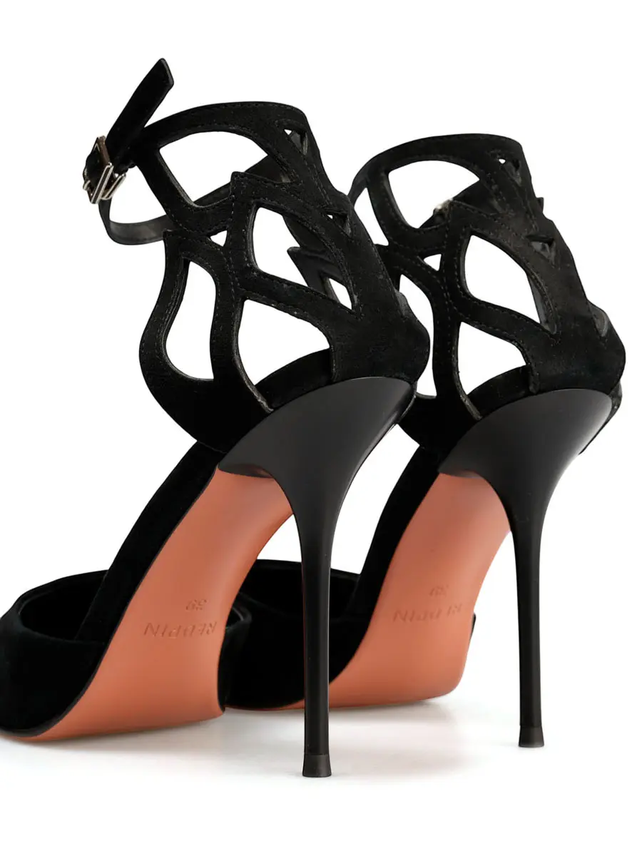 Босоножки замшевые