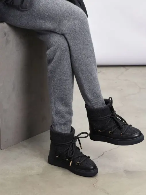 Ботинки комбинированные на меху INUIKII