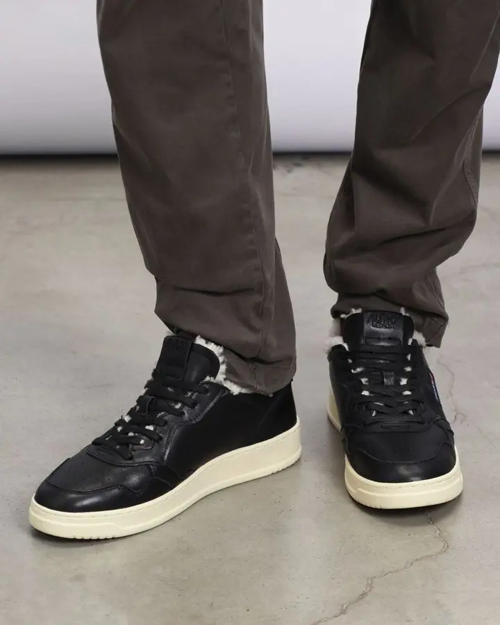 Кеды кожаные на меху