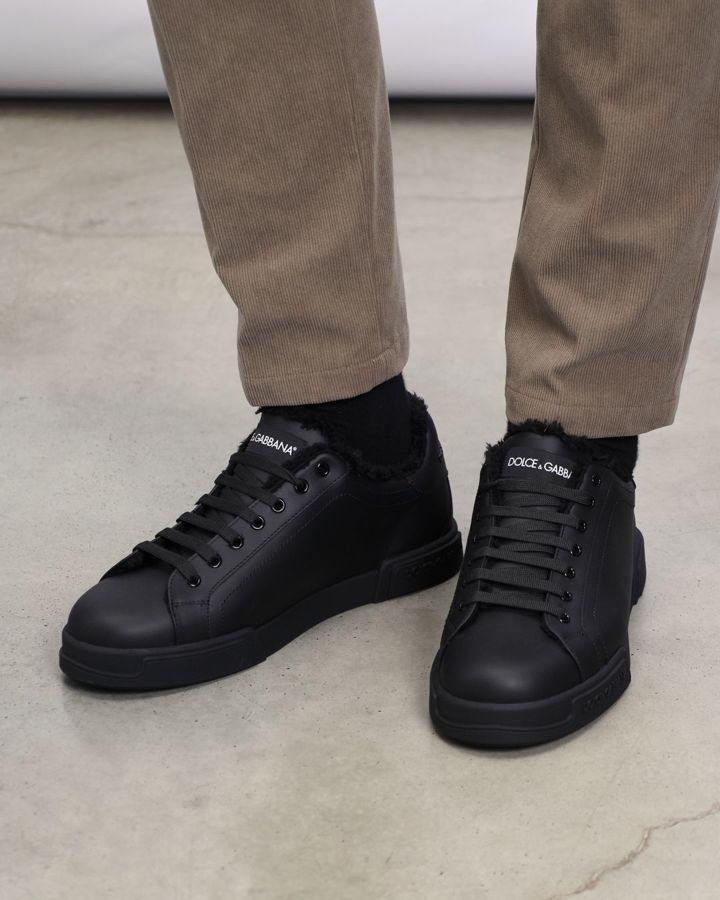 Кеды кожаные на меху Portofino