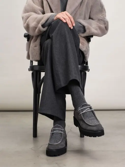 Дерби замшевые на меху DOUCAL`S