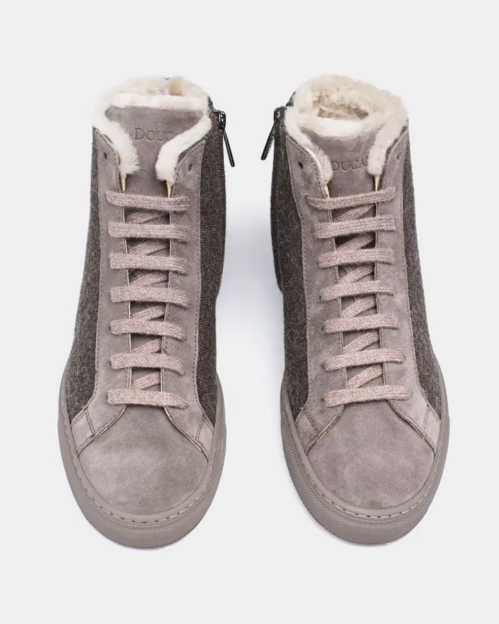 Кеды комбинированные на меху