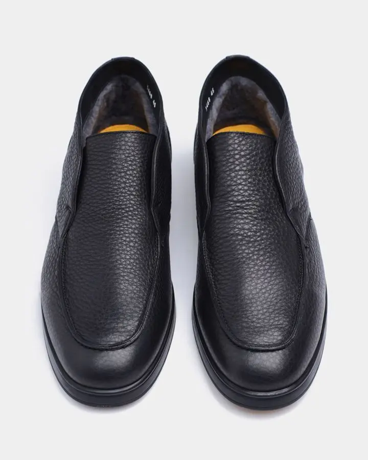 Ботинки кожаные на меху