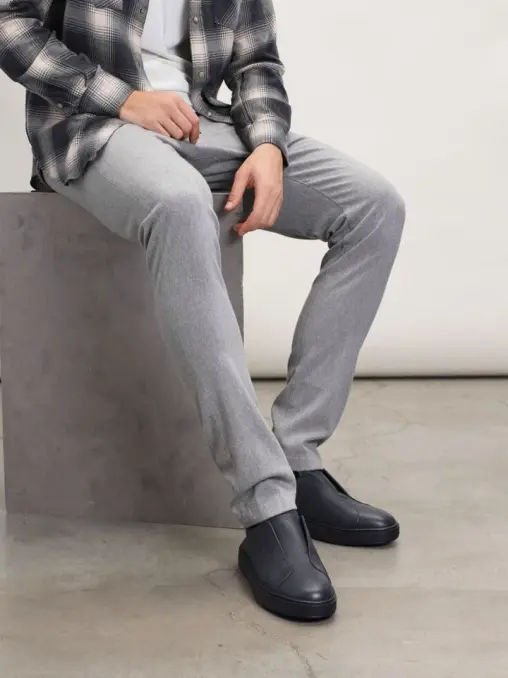 Кеды кожаные на байке SANTONI