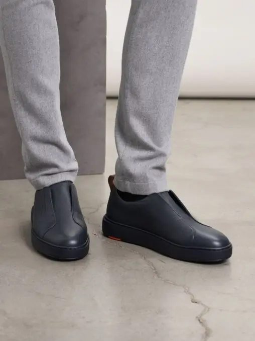 Кеды кожаные на байке SANTONI