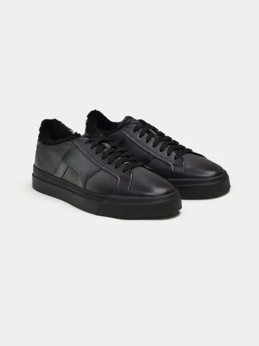 Кеды кожаные на меху SANTONI