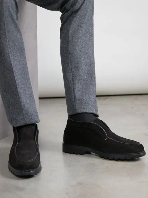 Ботинки замшевые на меху SANTONI