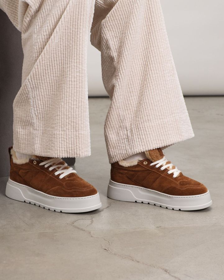 Кеды кожаные на меху