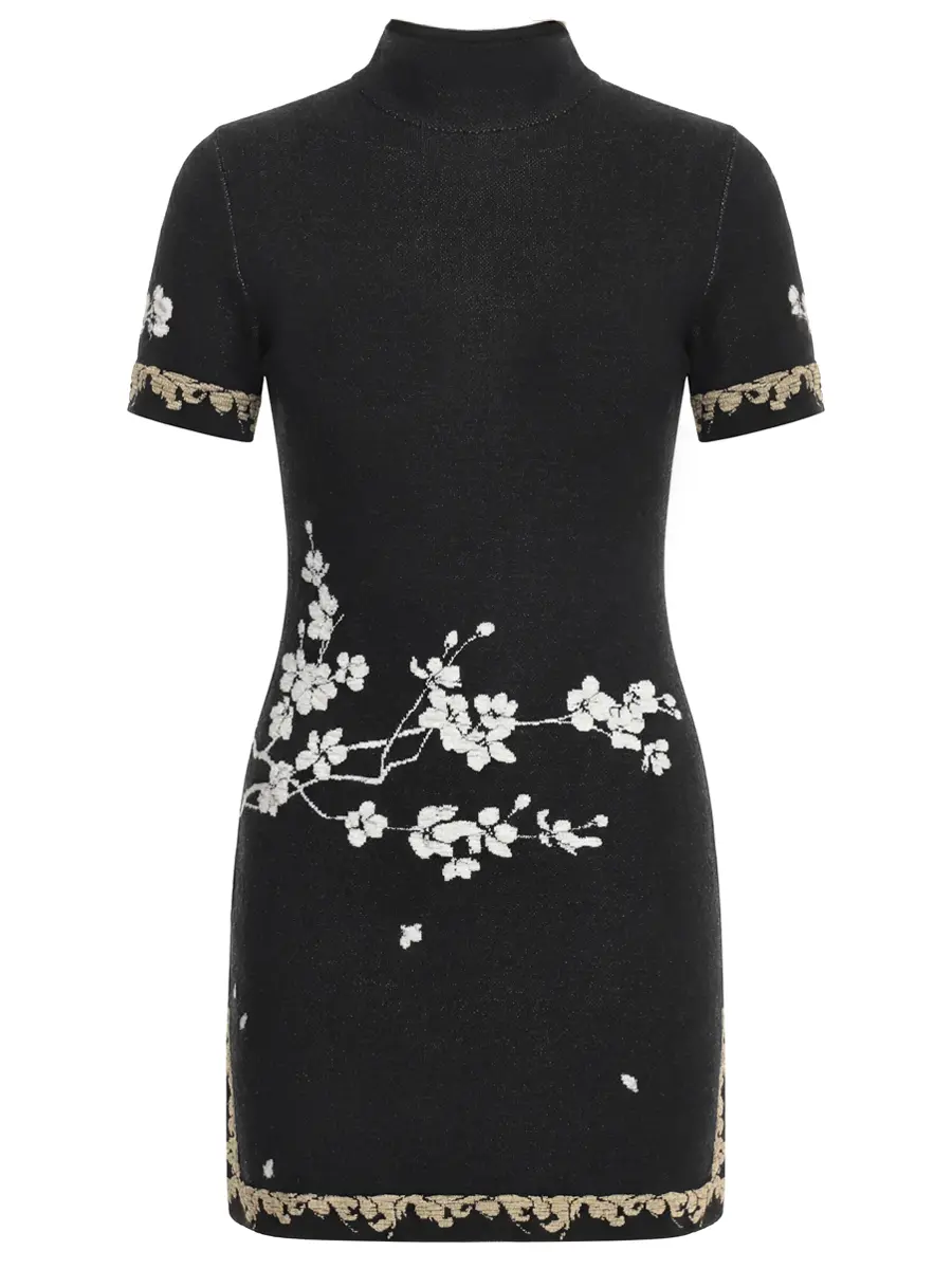 Платье жаккардовое с люрексом