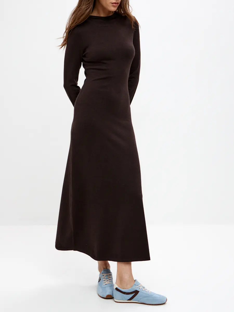 Платье однотонное