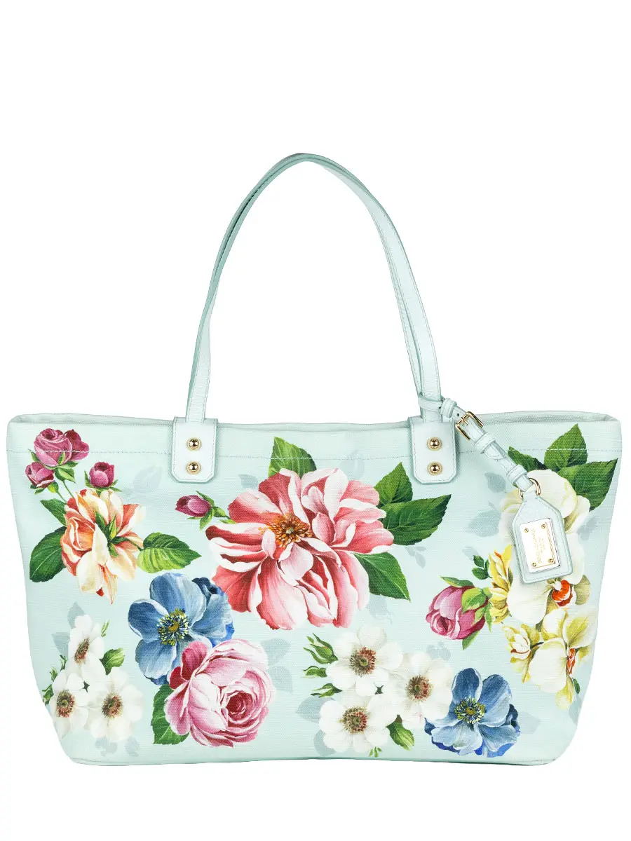 Сумка из хлопка и кожи