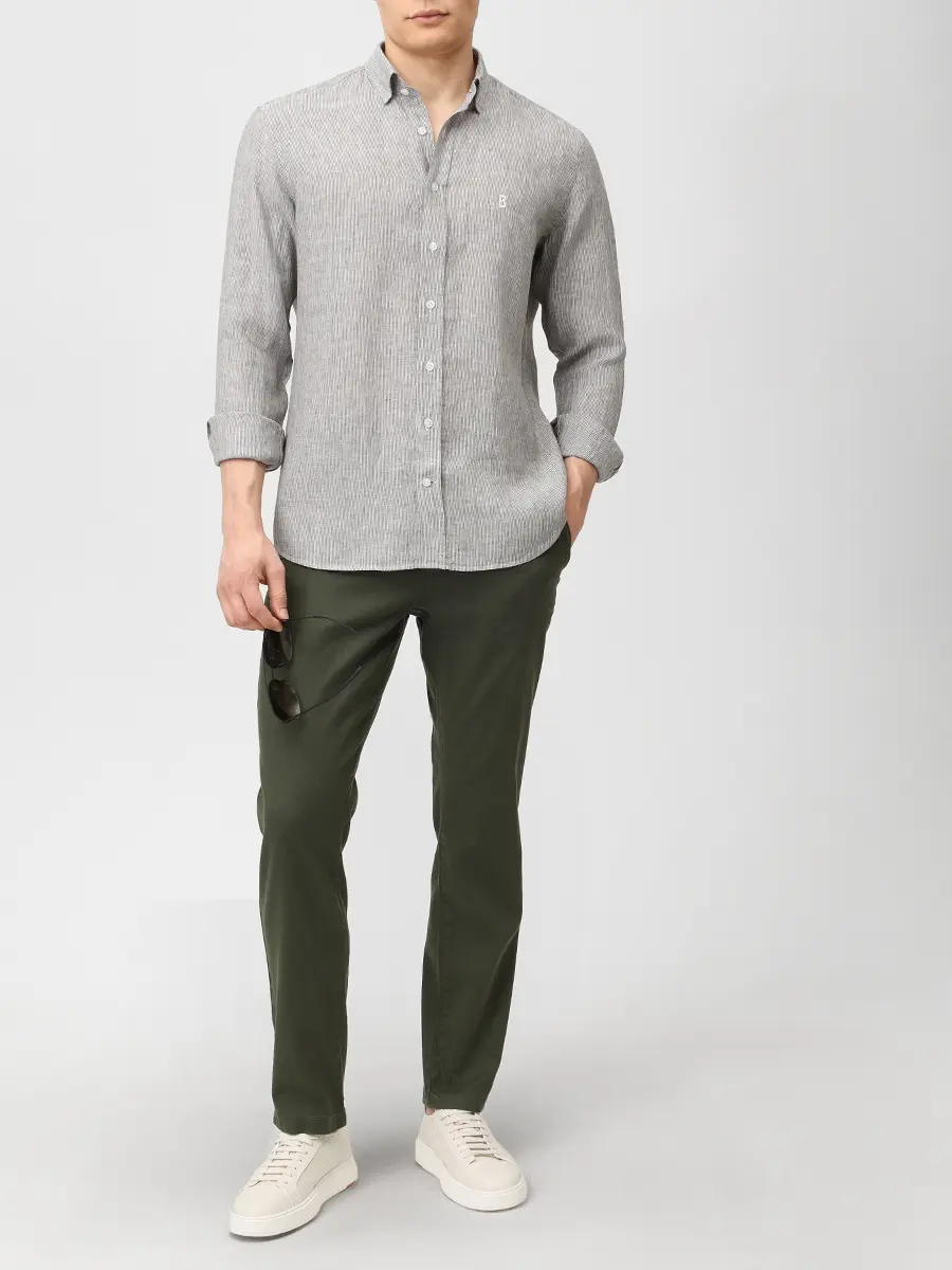 Рубашка Slim Fit льняная