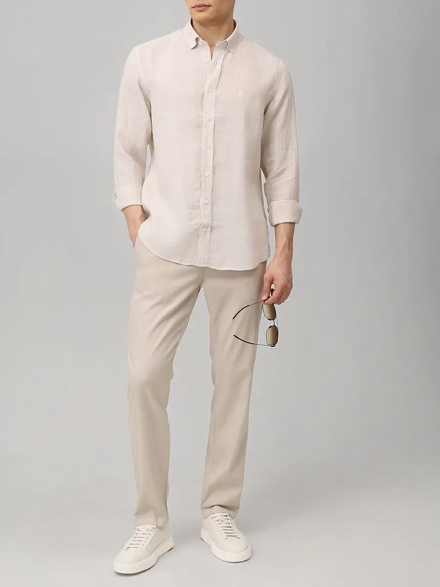Рубашка Slim Fit льняная