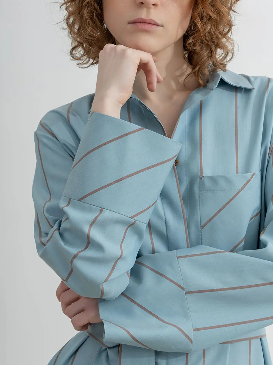 Платье-рубашка из тенселя