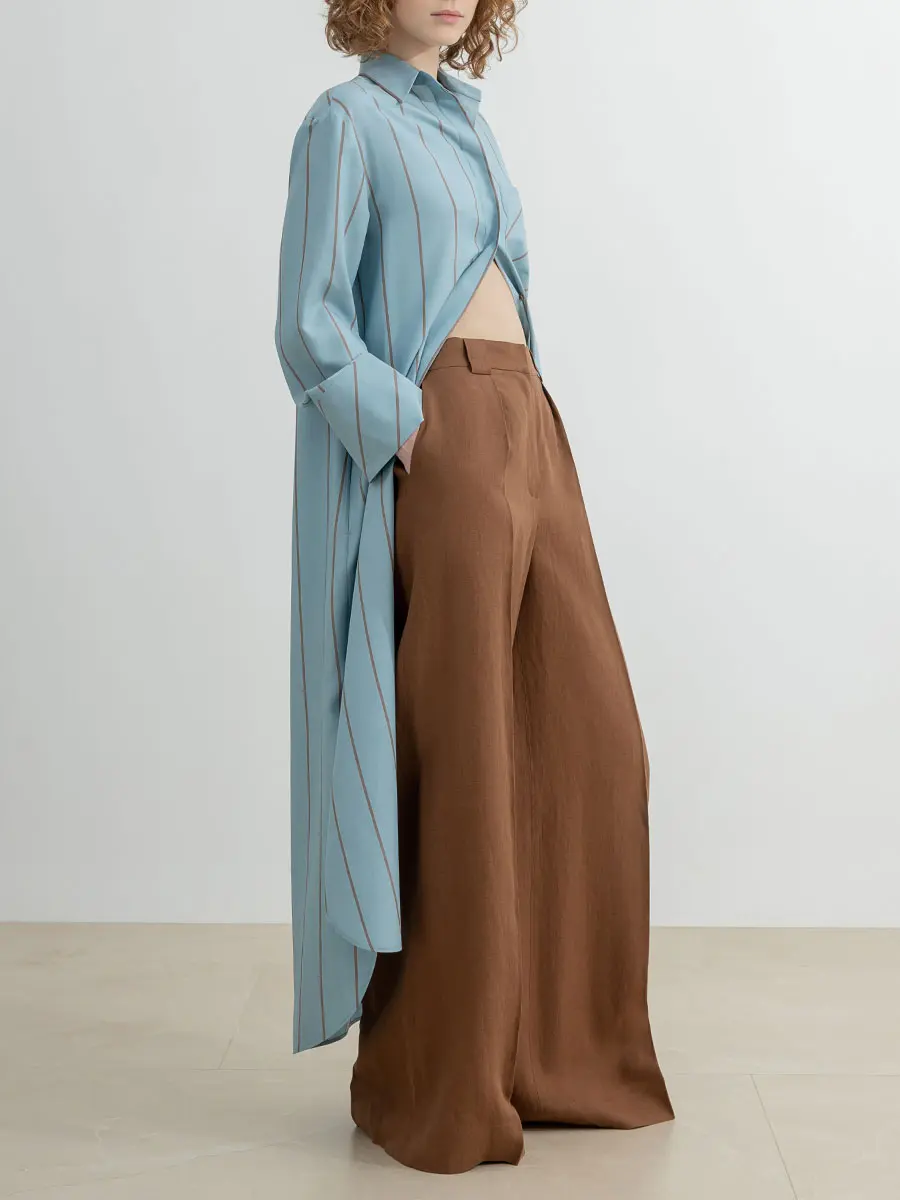 Платье-рубашка из тенселя