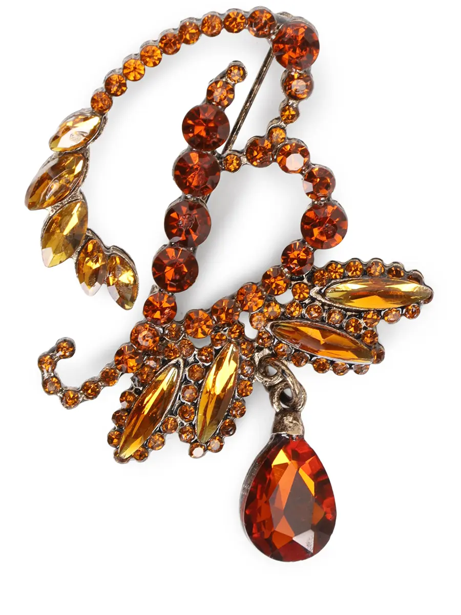 Брошь с кристаллами