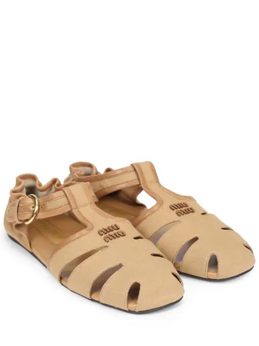 Сандалии текстильные MIU MIU