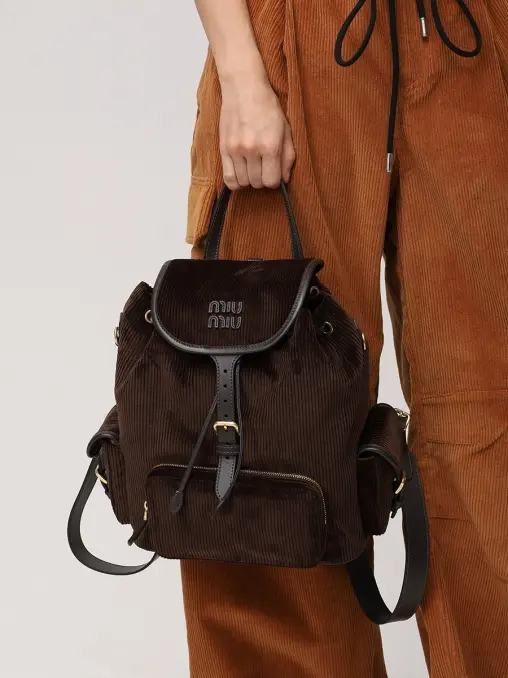 Рюкзак вельветовый MIU MIU