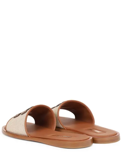 Шлепанцы комбинированные MIU MIU