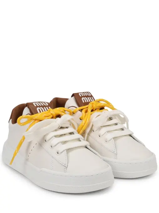 Кеды кожаные MIU MIU