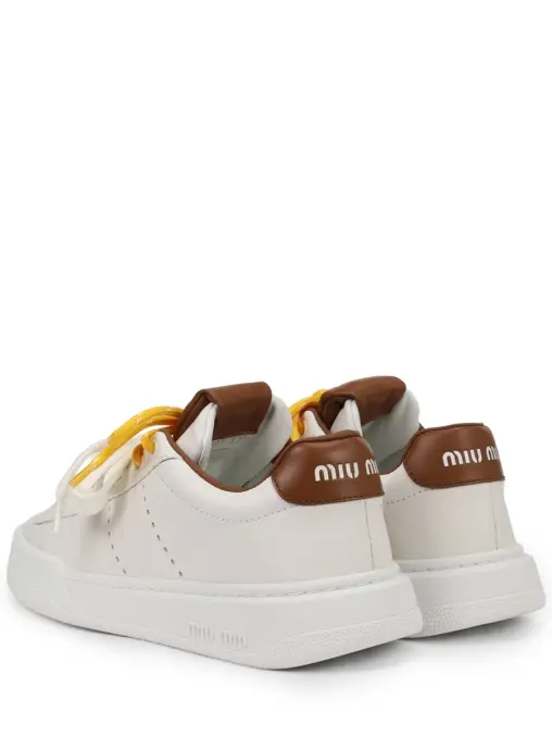 Кеды кожаные MIU MIU