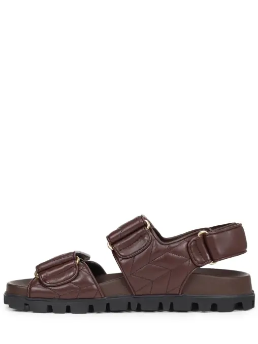 Сандалии кожаные MIU MIU