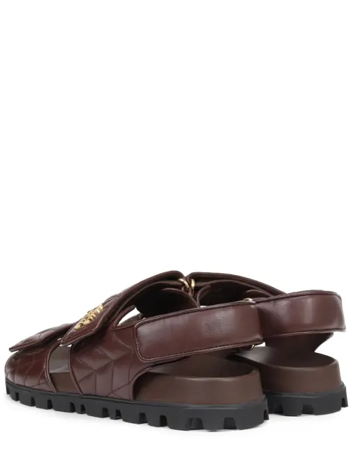 Сандалии кожаные MIU MIU