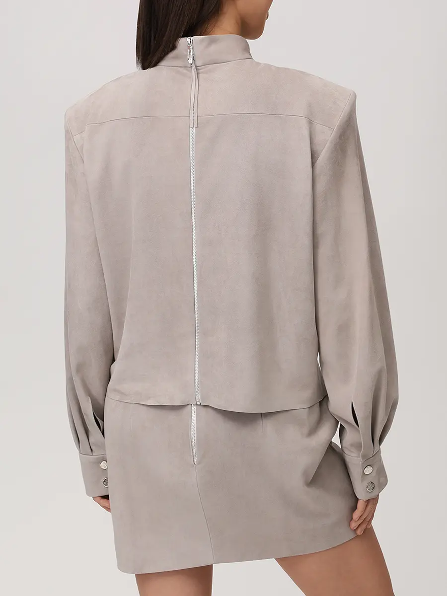 Блуза замшевая