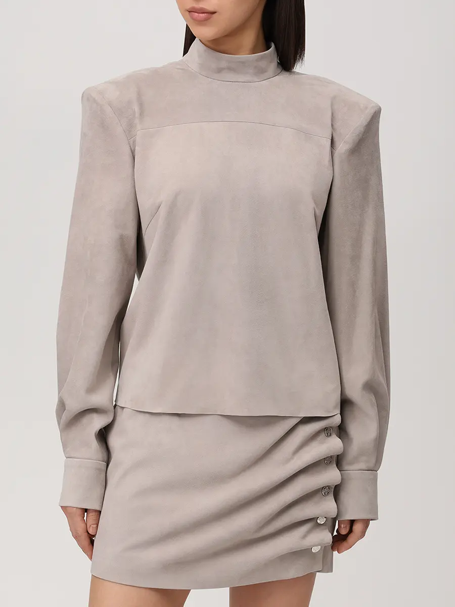 Блуза замшевая