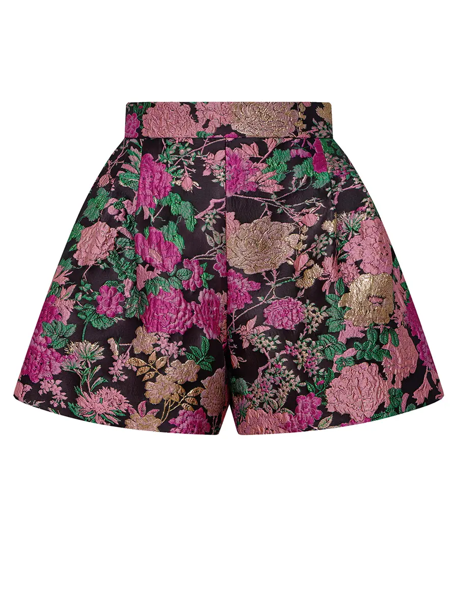 Комплект из жаккарда с мехом норки