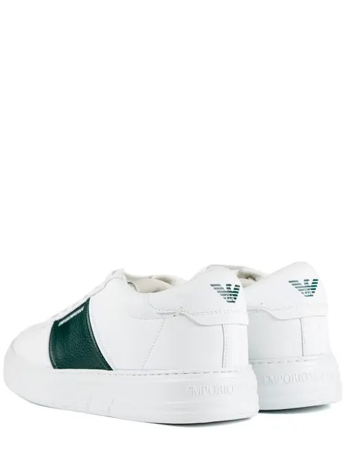 Кроссовки кожаные EMPORIO ARMANI