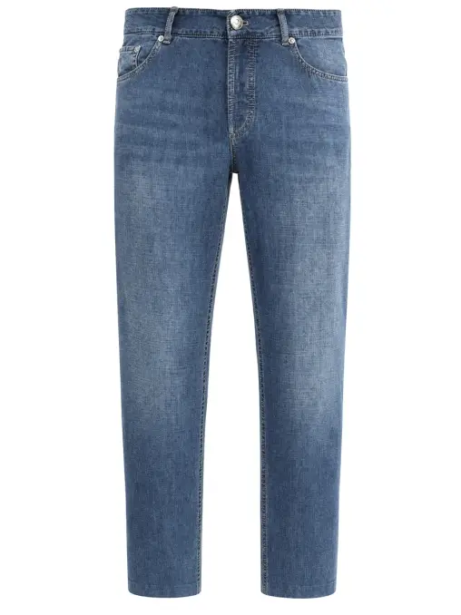 Джинсы Slim Fit хлопковые BRUNELLO CUCINELLI
