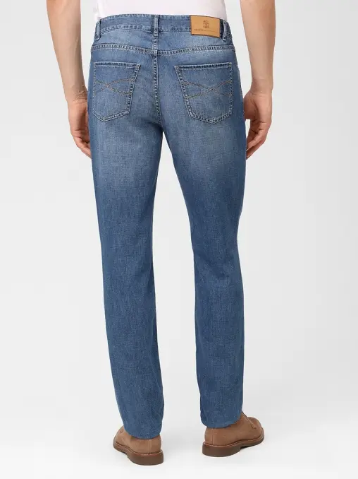 Джинсы Slim Fit хлопковые BRUNELLO CUCINELLI