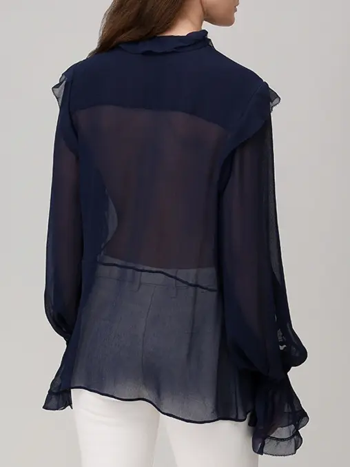 Блуза из ацетата и шелка ALBERTA FERRETTI