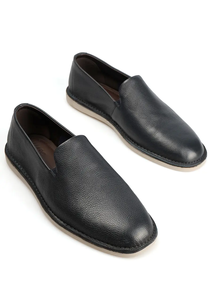 Слипоны кожаные