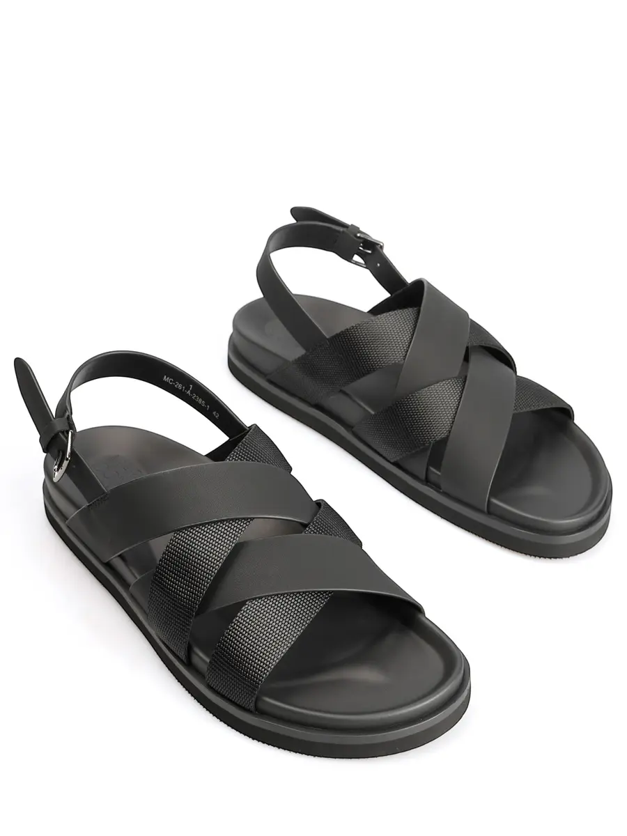 Сандалии однотонные