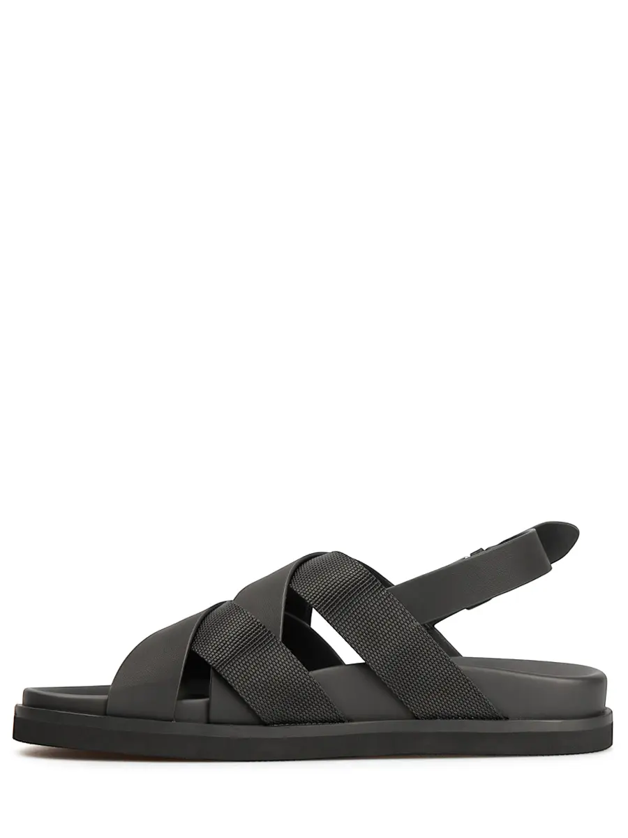 Сандалии однотонные